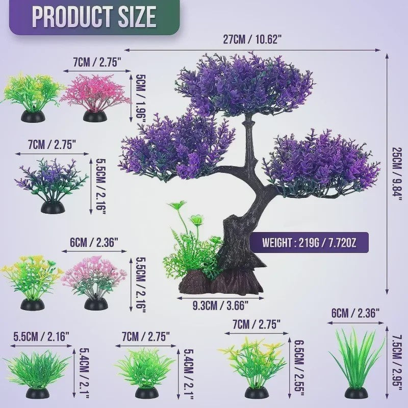 Set Kunstplanten Aquarium Decoratie - Levendige Kleuren voor Vistank