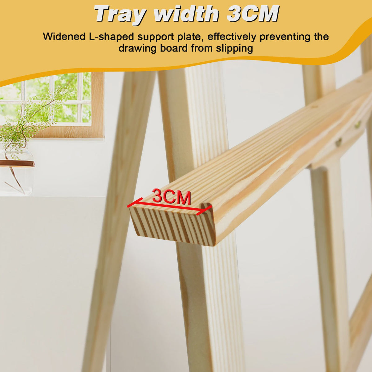 Houten Ezel 150cm - Verstelbare Display Stand voor Schilderijen, Bruiloften & Posters
