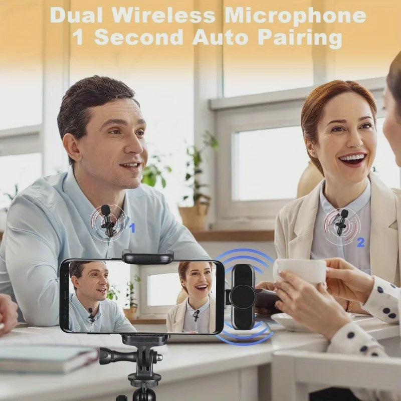 Draadloze Lavalier Microfoon met USB-C: Kristalhelder Geluid voor Streaming & Video