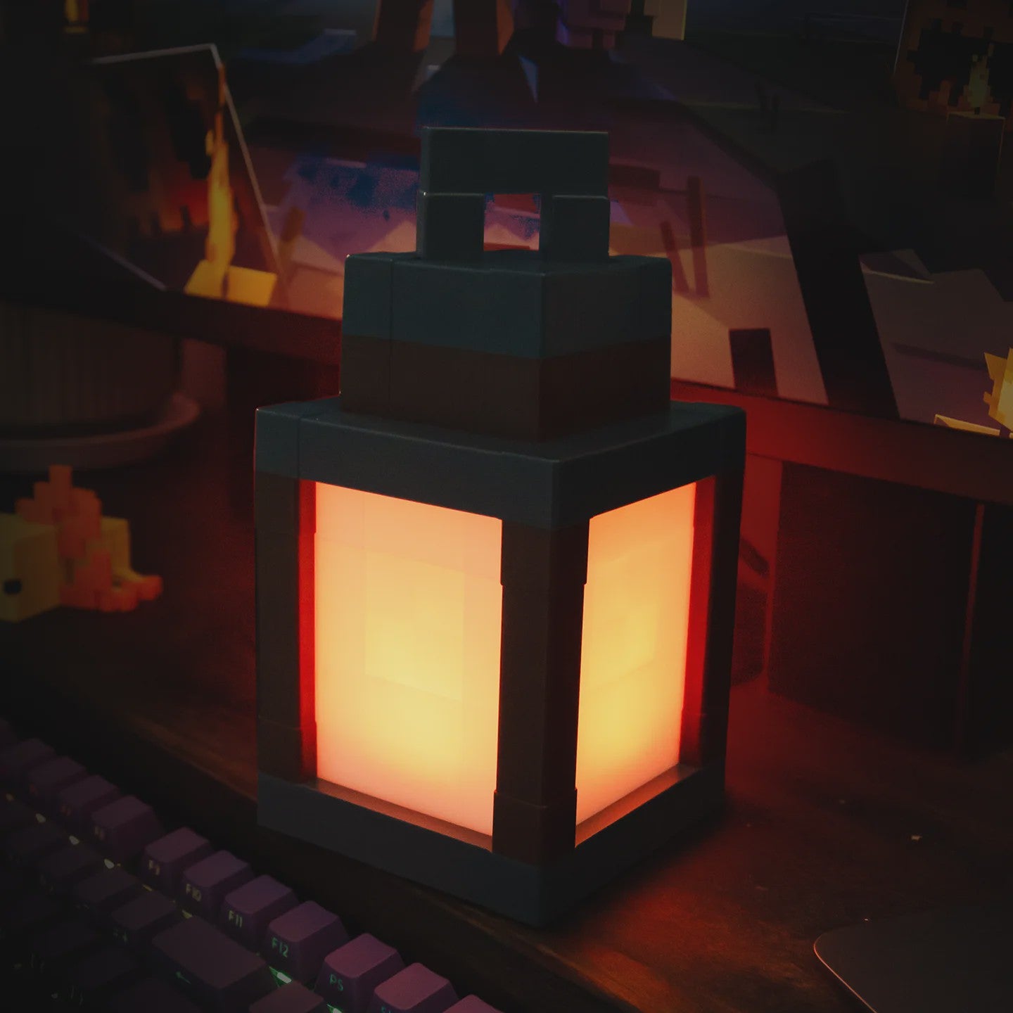 Pixel Lantaarn Nachtlampje - 16 Kleuren, Sfeervol en Draagbaar