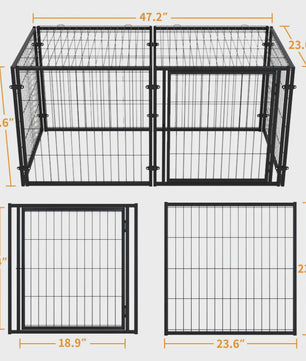 Robuuste Metalen Hondenkennel & Ren - Ontsnappingsvrij & Veilig voor Elke Hond