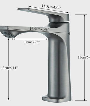Moderne Wastafelkraan Messing - Enkel Hendel Mixer - Warm & Koud Water