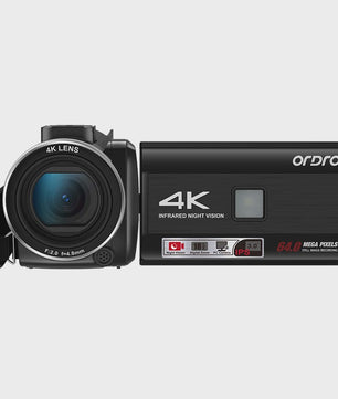ORDRO Z36 4K Videocamera met 18x Digitale Zoom, Nachtzicht & 64MP - Vintage Vlog Camera