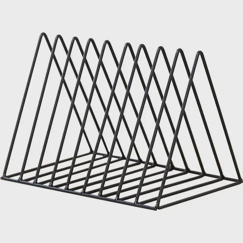 Stijlvolle Metalen Boekenkast & Organiser voor Bureau - Boeken, Tijdschriften & Vinyl