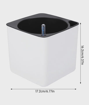 Self Watering Planter Self-watering Pot with Water Level Indicator White Self Watering Planter Modern Decorative Planter Pot