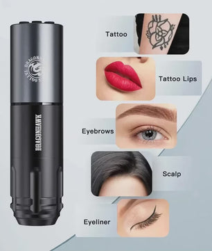 Dragonhawk A1 Draadloze Tattoopen Kit - Dual Modes, 1600mAh Batterij, 3.5mm Slag