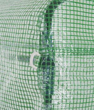 Outsunny Tunnel Kas 9m² - 3x3x2m - Groen - Met Roll-up Deur en 4 Ramen