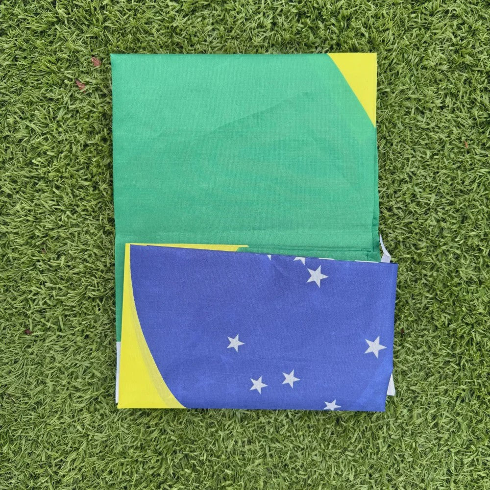 Braziliaanse Vlag 150x90cm - Duurzaam Polyester voor Binnen en Buiten