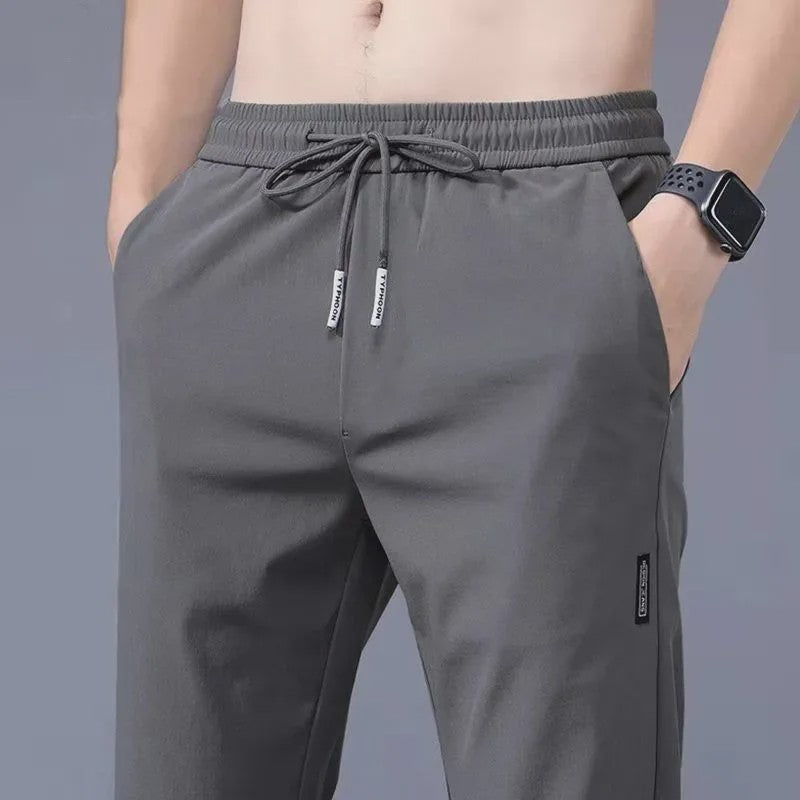 Ice Silk Heren Broek - Zomer, Business Casual, Elastisch & Ademend - Recht Model