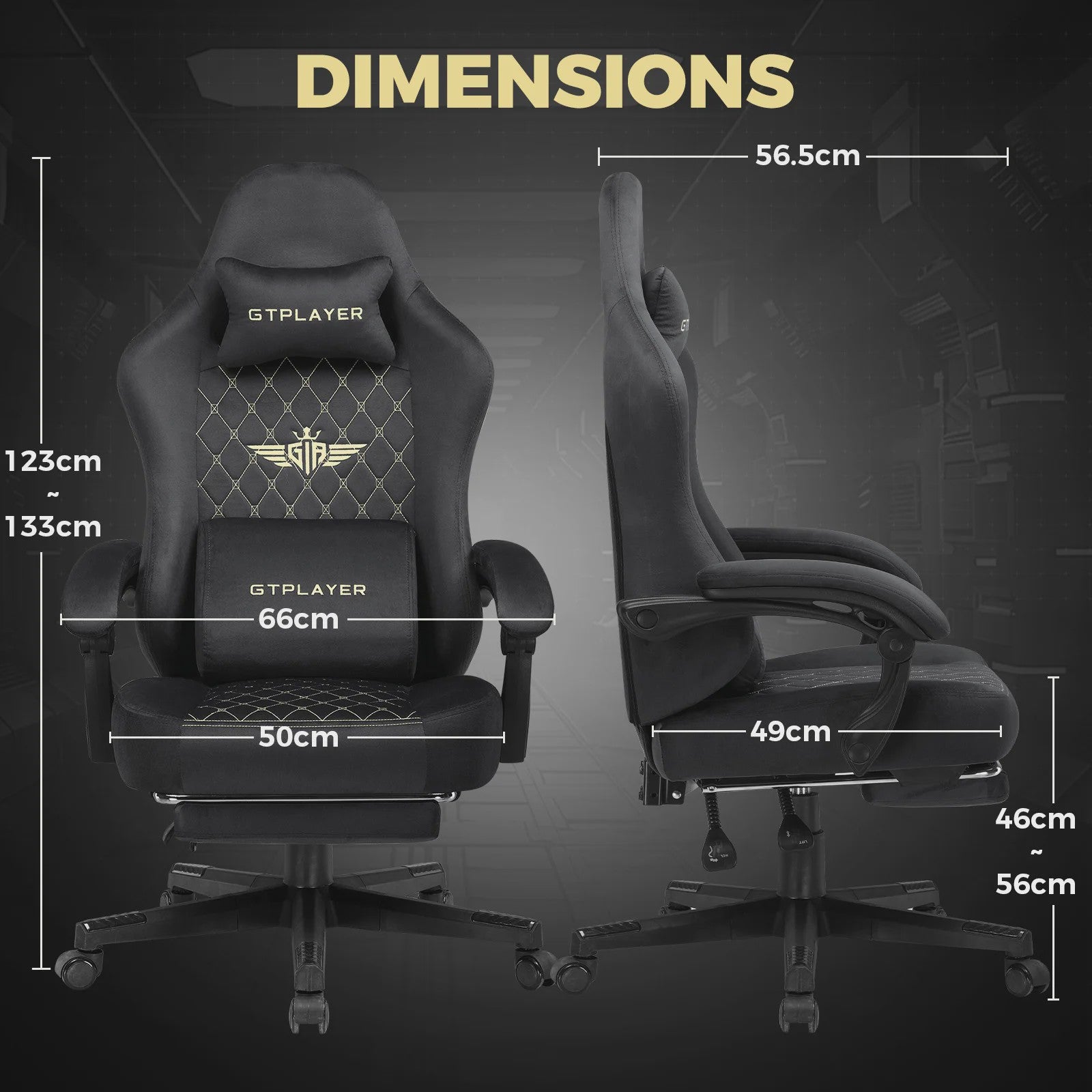 Ergonomische Gaming Chair van GTPLAYER - Verstelbaar, Draaibaar & Comfortabel