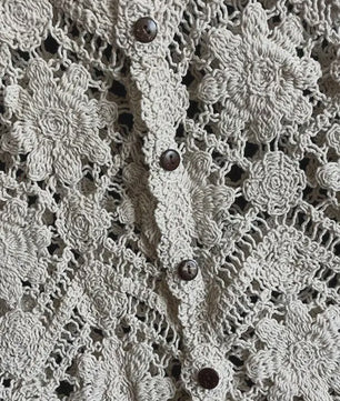 Gehaakt Vest Dames met Bloemen Borduurwerk - Zomer Boho Festival Cardigan