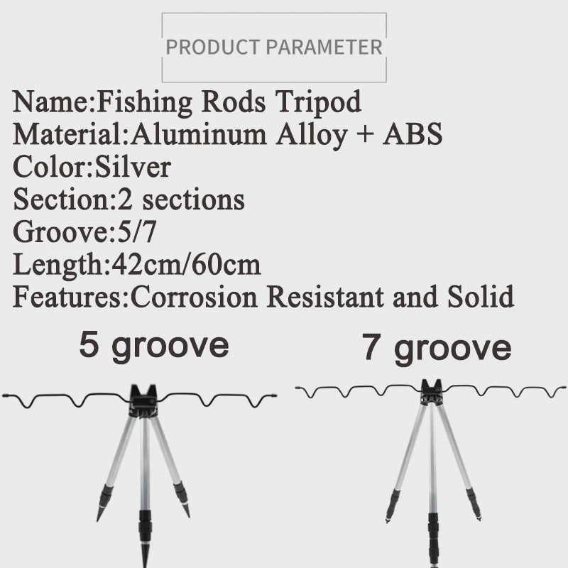 3-Delige Telescopische Hengelsteun Tripod met Sterke Basis voor Vissers