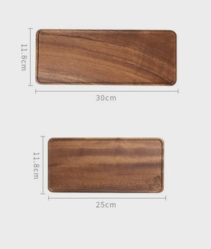 Natuurlijke Houten Serveerschaal Rechthoekig - Fruit, Snacks & Decoratie