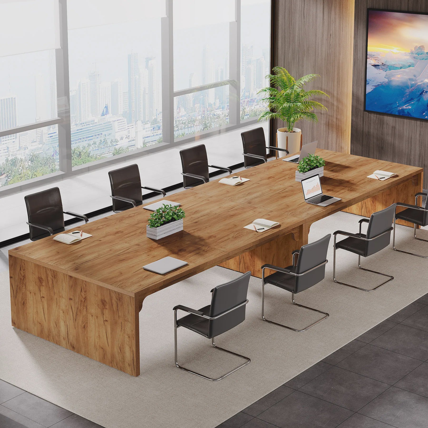 Tribesigns Dubbel Bureau 180x59cm - Ruim Werkbureau voor Thuis of Kantoor
