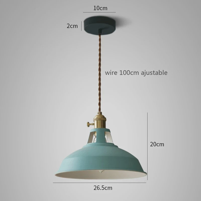 Retro Industriële Kleurrijke Hanglamp - Vintage Sfeer voor Keuken & Restaurant