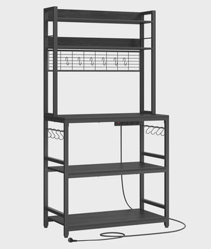 Keukenrek met Stopcontacten, Haken & Magnetronplateau - Industrieel Design