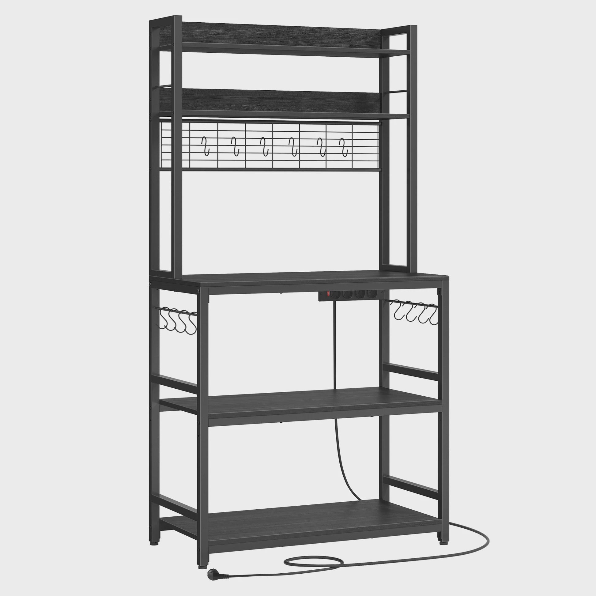 Keukenrek met Stopcontacten, Haken & Magnetronplateau - Industrieel Design