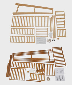 Multifunctioneel Trapezium Kledingrek van Bamboe - Garderobe & Opbergrek