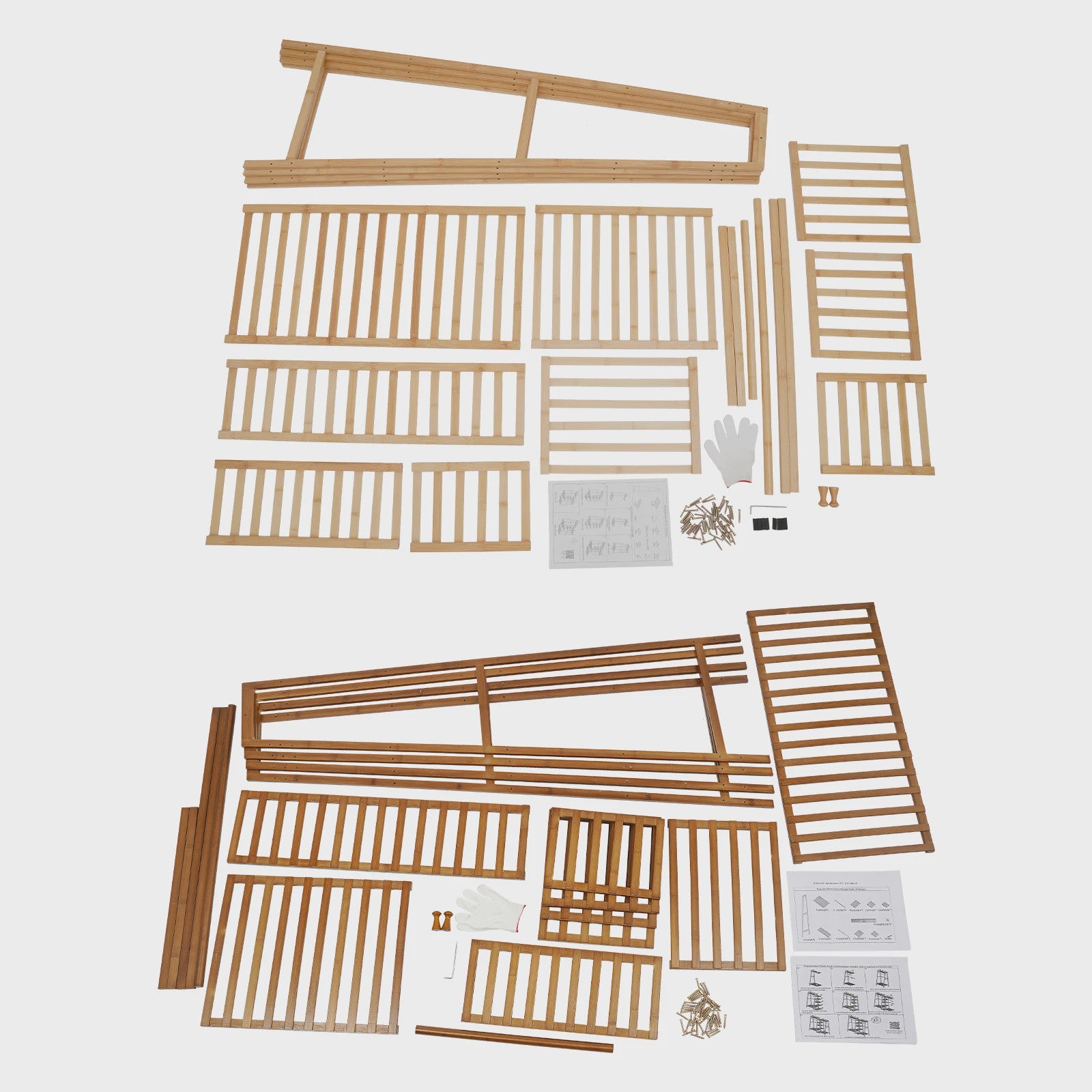 Multifunctioneel Trapezium Kledingrek van Bamboe - Garderobe & Opbergrek