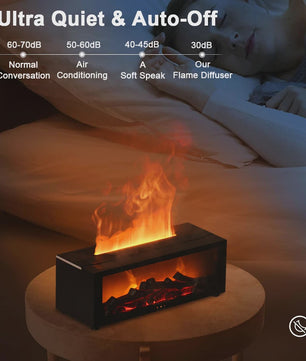 Sfeervolle Vlam Diffuser & Luchtbevochtiger met Afstandsbediening - Creëer Ambiance