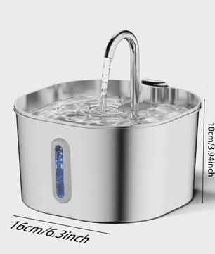 Automatische RVS Katten Drinkfontein 2.2L - Stille Waterdispenser voor Hond & Kat