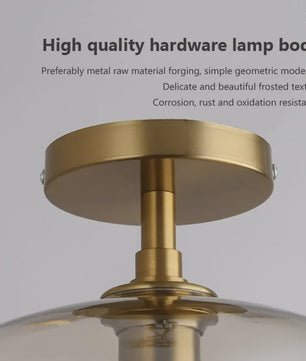 Moderne Glazen Plafondlamp met LED - Minimalistisch Design voor Hal, Slaapkamer, Balkon