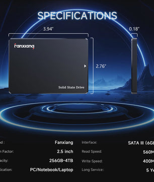 Fanxiang S101Q 2.5" SATA III SSD - Snelle Interne Solid State Drive (512GB - 4TB)