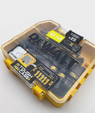 DEWALT DT70555T 25mm PH2 Impact Schroefbits Set (25 Stuks) met Magnetische Grip en Tough Case