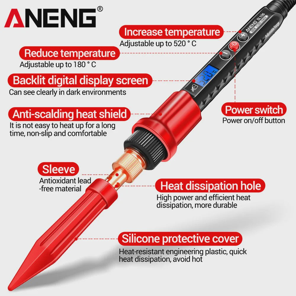 ANENG SL106 Digitale Soldeerbout met Instelbare Temperatuur (110V-220V)