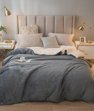 Luxe Dubbelzijdige Wol Pluche Deken - Warm & Comfortabel voor Bed, Bank & Camping