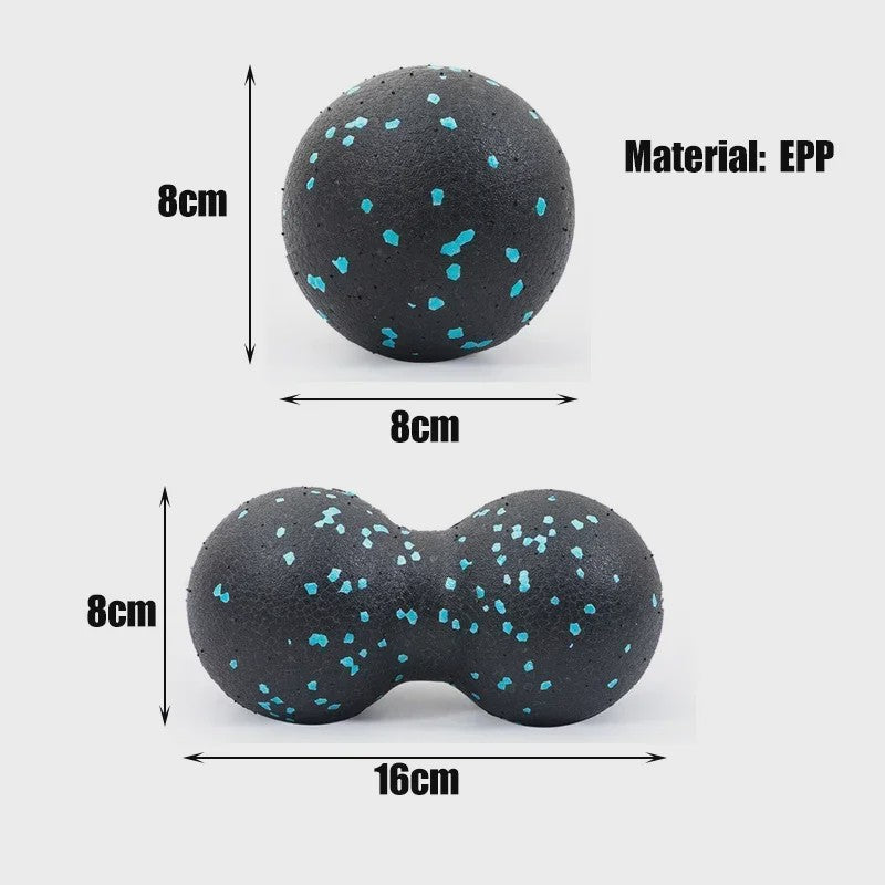 Dubbele Massagebal 8cm - EPP Fascia Roller voor Spierontspanning en Pijnverlichting