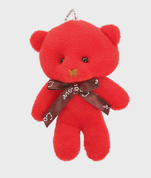 Set van 10 Mini Strikje Teddybeer Pluche Hangers - Kleurrijk en Zacht