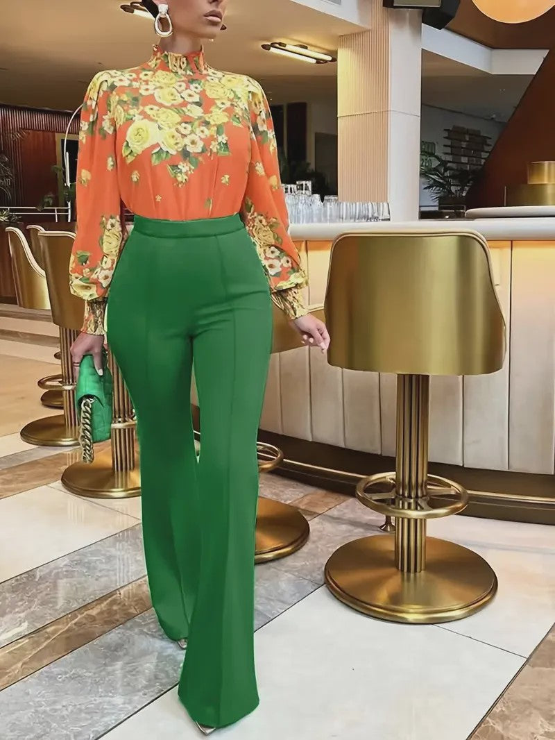 Trendy Dames Bell-Bottoms Broek - Flared Pantalon voor Lente & Herfst