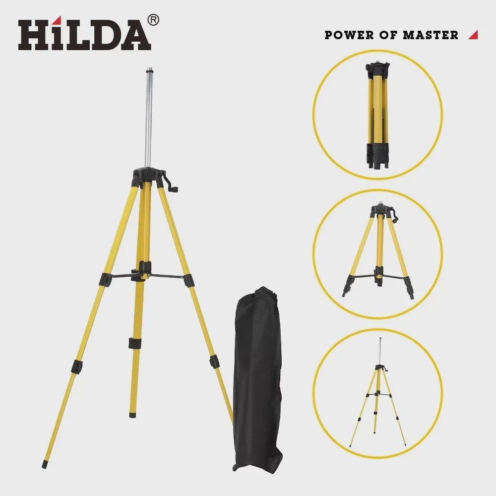 HILDA Aluminium Laser Statief - 1.2m Verstelbaar Hoogte Statief met 5/8" Schroefdraad