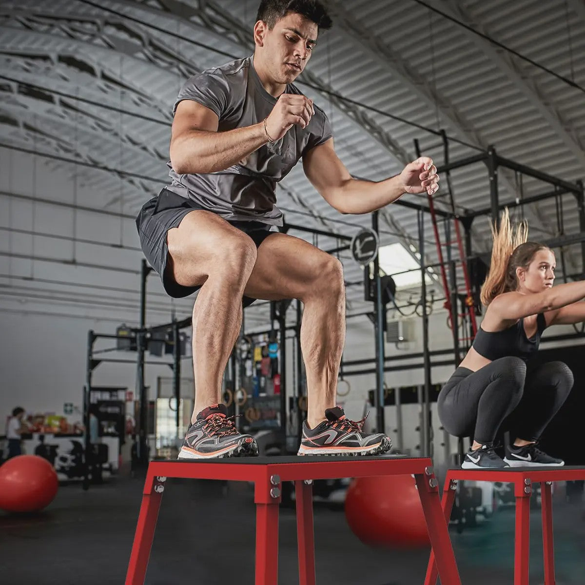 Metalen Plyo Box Springbox - Antislip Top - 12, 18, 24, 30 Inch - Home Gym Training
