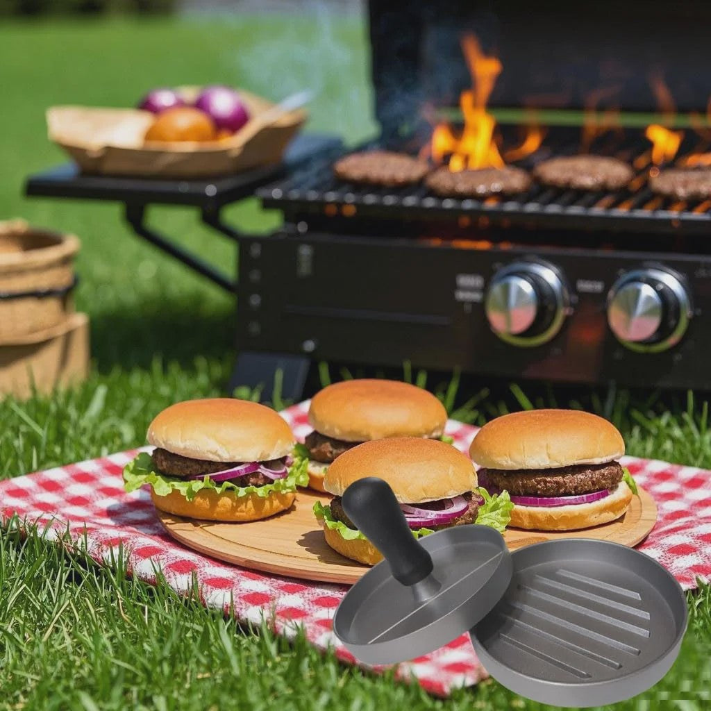 Aluminium Burgerpers voor Perfecte Hamburgers - Ideaal voor BBQ & Keuken