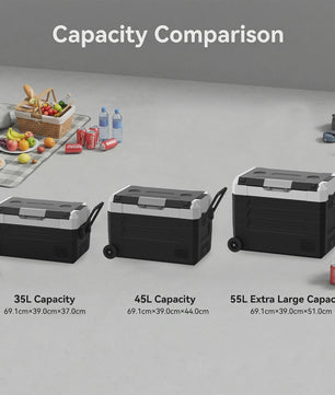 Podofo Draagbare Compressor Koel-/Vriesbox 35L, 45L, 55L - Auto, Camping & Reizen