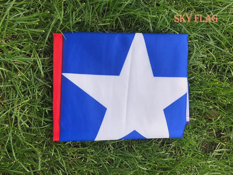 Chile Vlag 90x150cm - Polyester Vlaggenbanner met 2 Ophangringen
