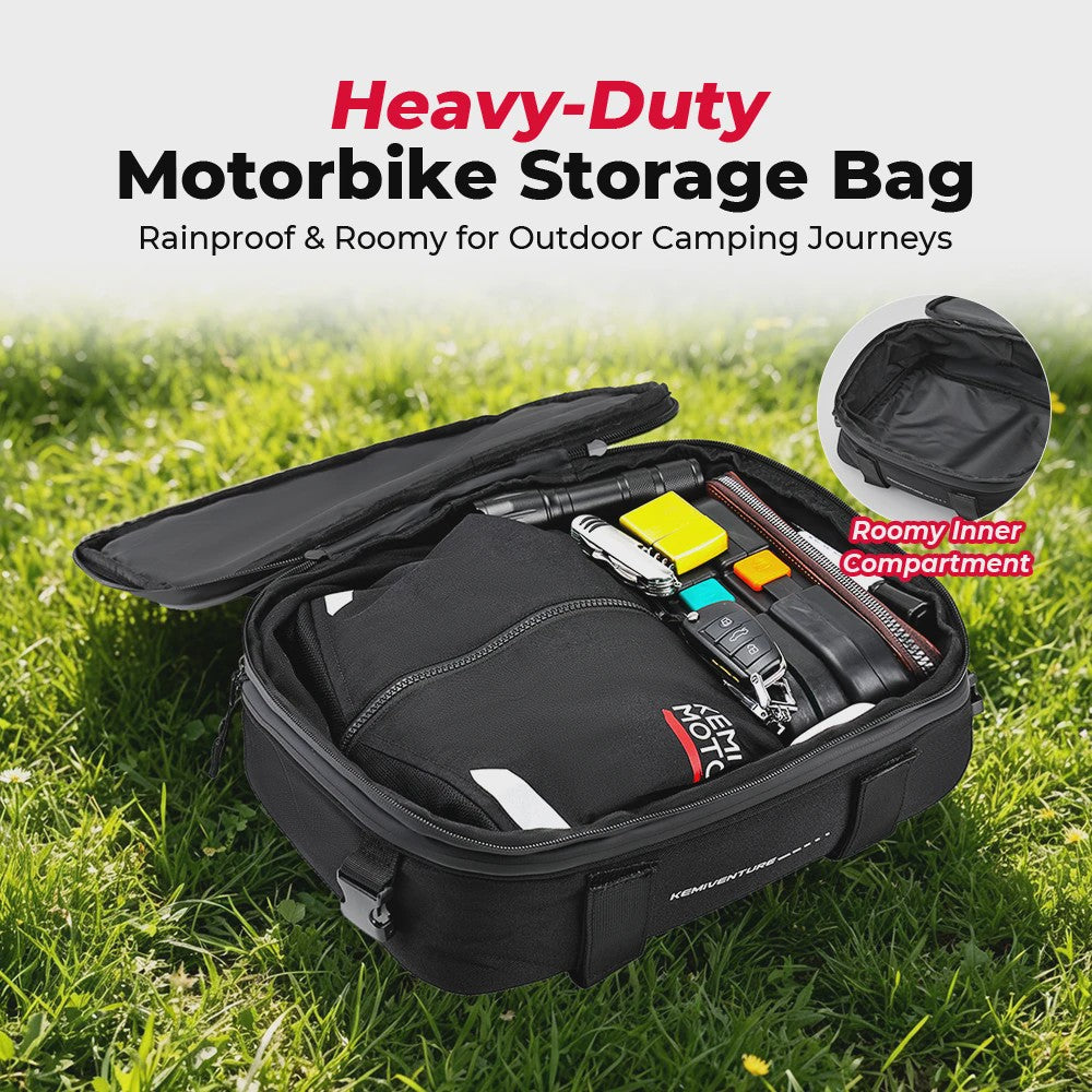 Motorfiets Topcase / Zijtas - 20L Uitbreidbaar - Waterdicht & Robuust
