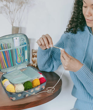 Complete Haak- en Breiset met Opbergtas: Ergonomische Haken, Naalden & Accessoires