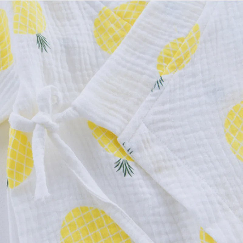 Mousseline Katoen Romper met Lange Mouwen voor Baby's (0-24M) - Unisex Jumpsuit voor Jongens & Meisjes