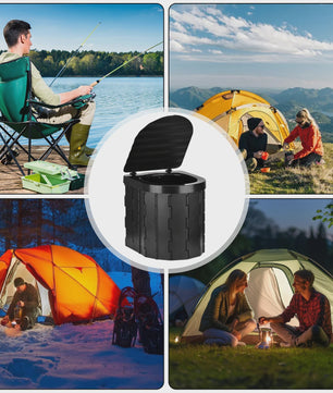 Draagbaar Camping Toilet - Opvouwbaar Kamperen, Auto & Buiten - Met Deksel