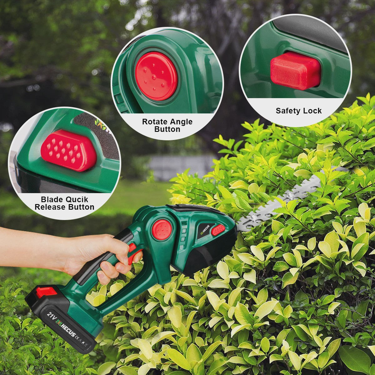 2-in-1 Snoerloze Hedgeschaar & Grasmaaier - Makita 18V Batterij Compatibel