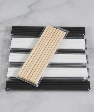100 Stuks Diffuser Stokjes Zwart & Wit - 30cm Lang - Essentiële Oliën Verspreiden