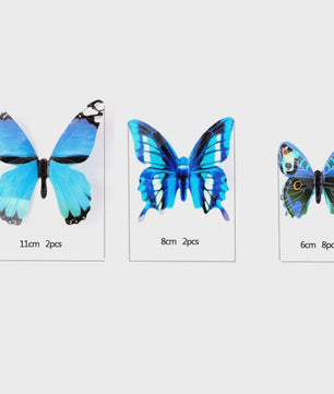 12x 3D Lichtgevende Vlinder Muurstickers - Decoratie voor Huis & Feest