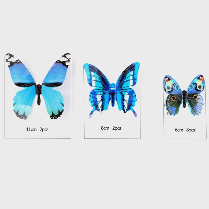 12x 3D Lichtgevende Vlinder Muurstickers - Decoratie voor Huis & Feest