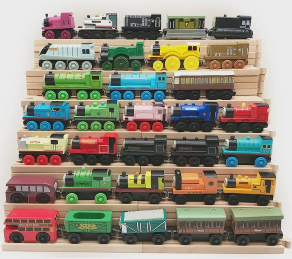 Houten Trein Speelgoed Set: Thomas & Friends Karakters en Rijtuigen