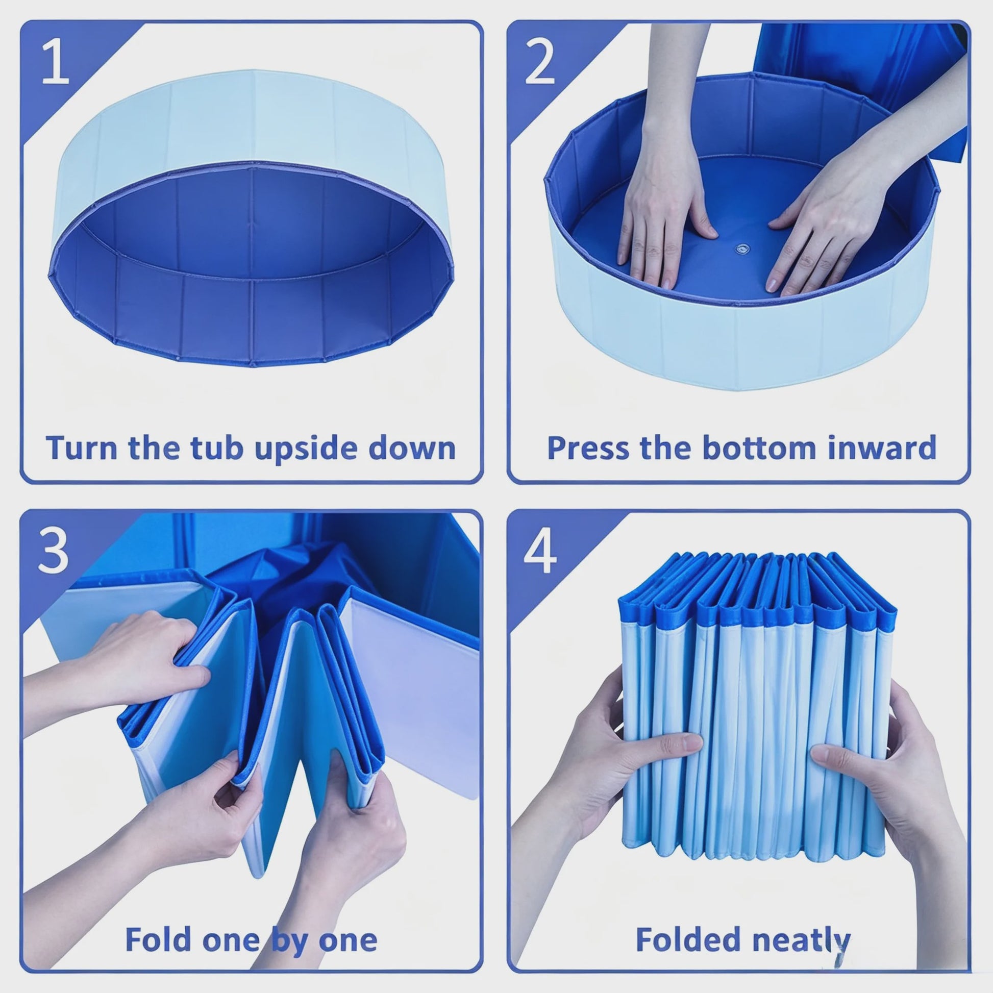 Opvouwbaar PVC Hondenbad 120x30cm - Draagbaar Zwembad voor Binnen & Buiten Gebruik