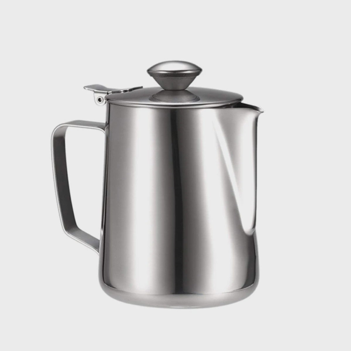 RVS Melkopschuimkan met Deksel - Barista Kwaliteit voor Latte & Cappuccino