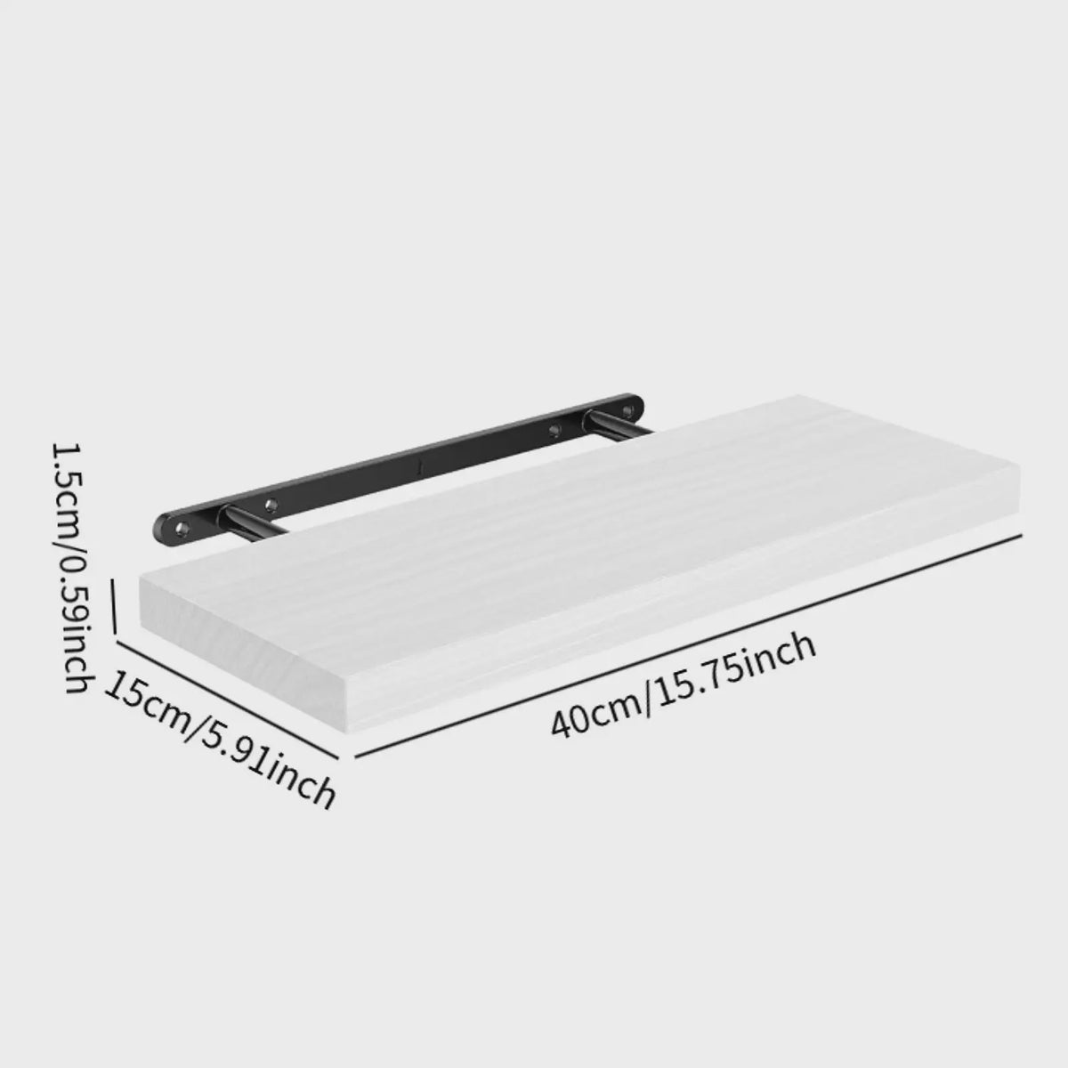Drijvende Wandplank - Stevig & Decoratief met Onzichtbare Beugel voor Woonkamer, Keuken, Badkamer